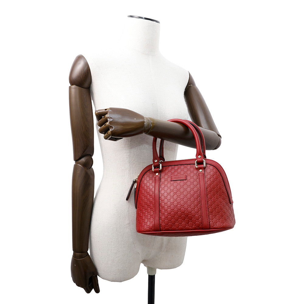 GUCCI MicroGuccissima 2WAYHandbag Red449654 Leather