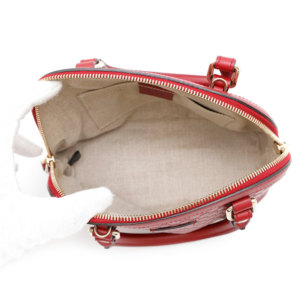 GUCCI MicroGuccissima 2WAYHandbag Red449654 Leather