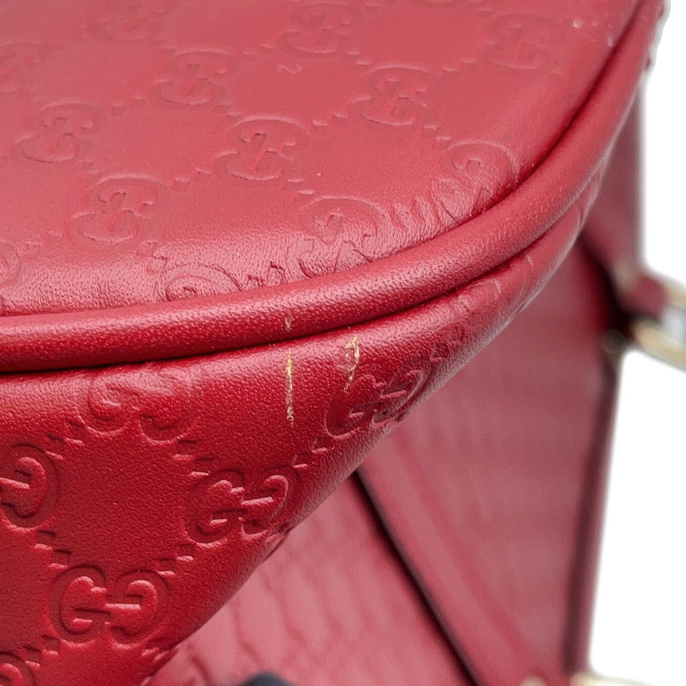 GUCCI MicroGuccissima 2WAYHandbag Red449654 Leather