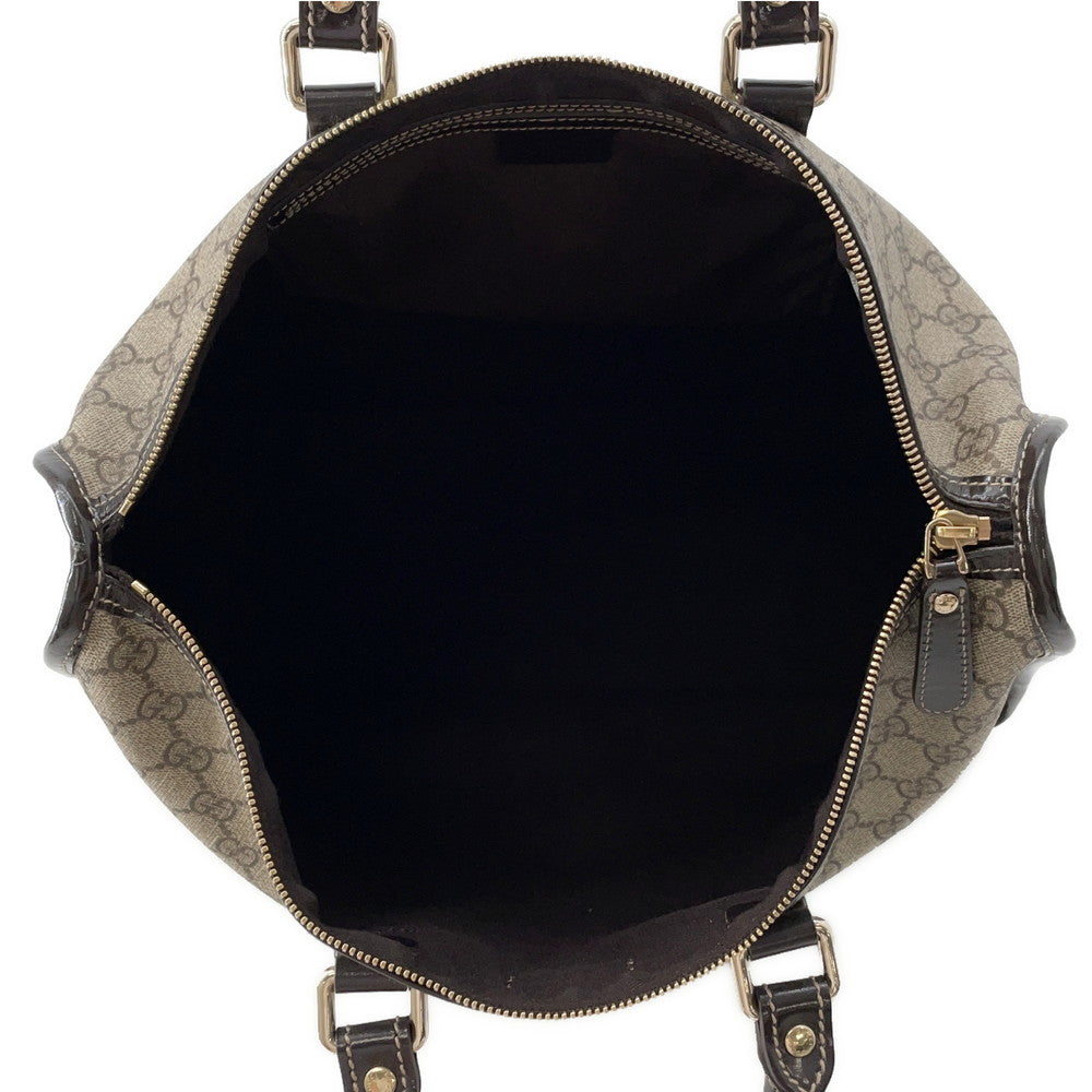 GUCCI GG Supreme Business Bag Brown/Beige189899 PVC Leather