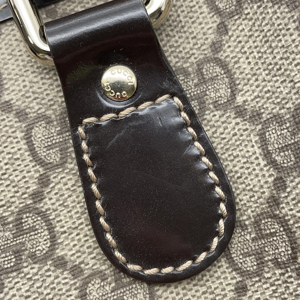 GUCCI GG Supreme Business Bag Brown/Beige189899 PVC Leather