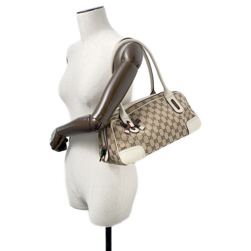 GUCCI GG Canvas Princy Mini Travel Bag Beige/Ivory161720 Canvas Leather