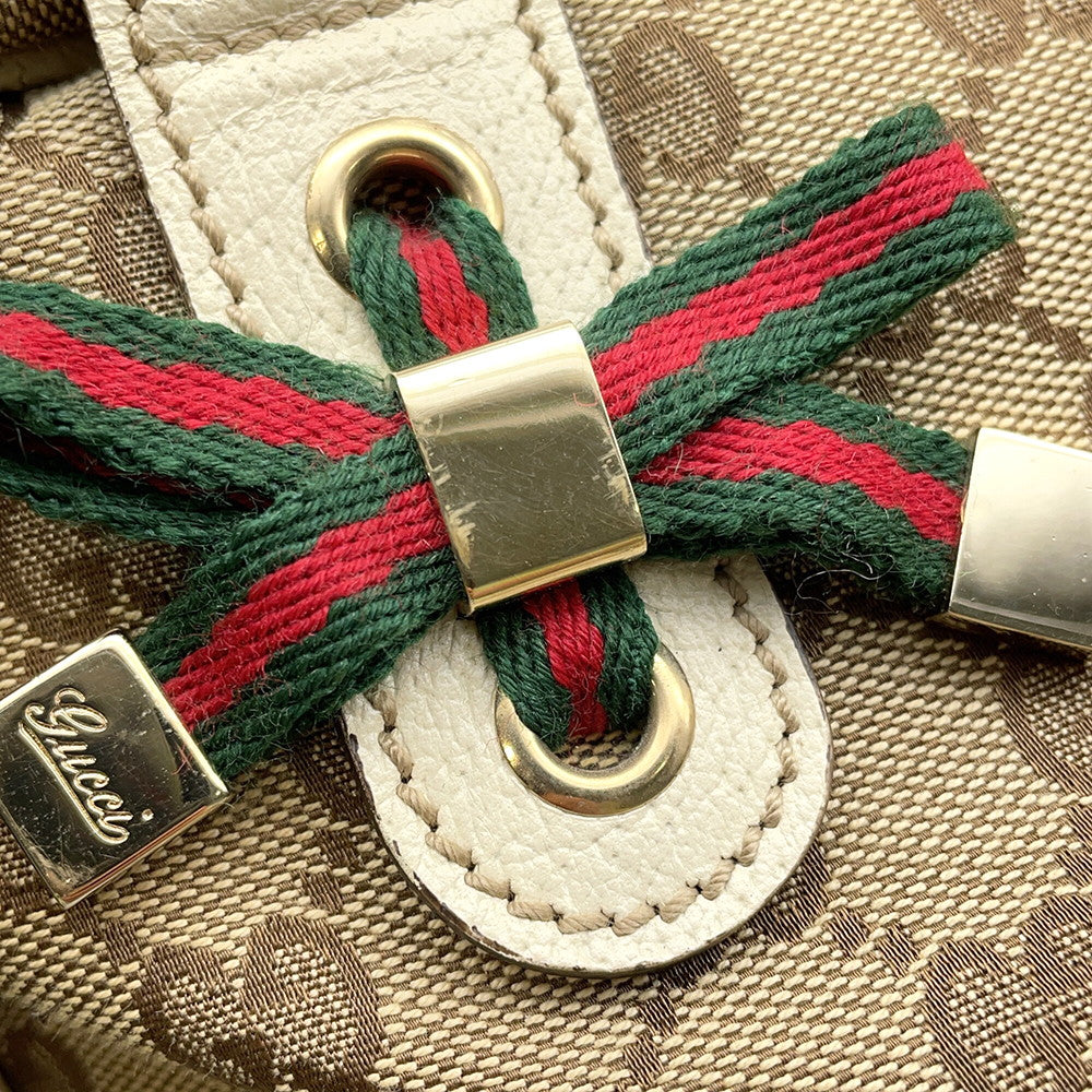 GUCCI GG Canvas Princy Mini Travel Bag Beige/Ivory161720 Canvas Leather