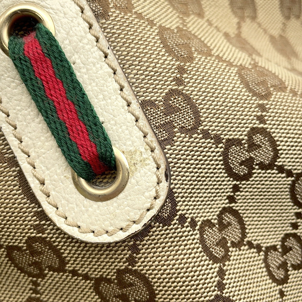 GUCCI GG Canvas Princy Mini Travel Bag Beige/Ivory161720 Canvas Leather