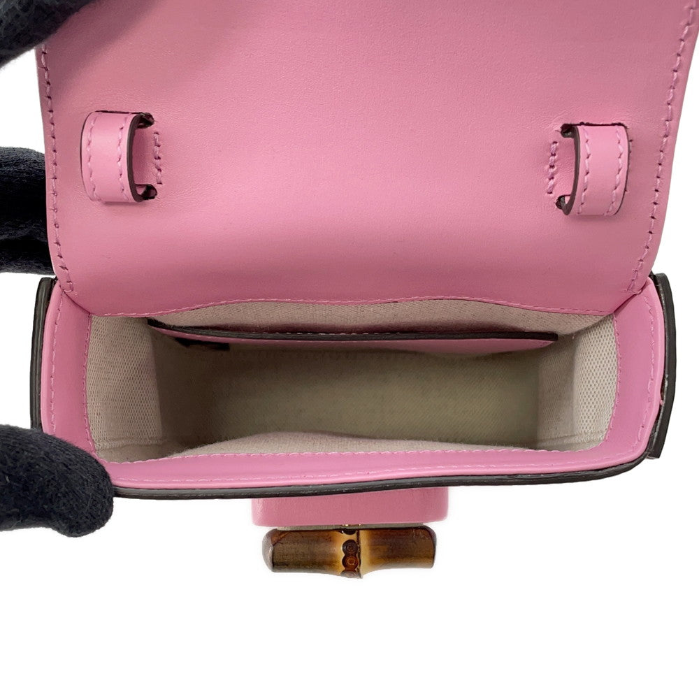 GUCCI Bamboo3WAYShoulder Bag Pink702106 Leather Bamboo