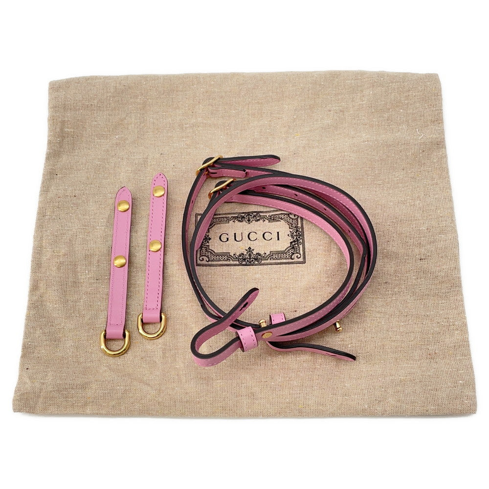 GUCCI Bamboo3WAYShoulder Bag Pink702106 Leather Bamboo