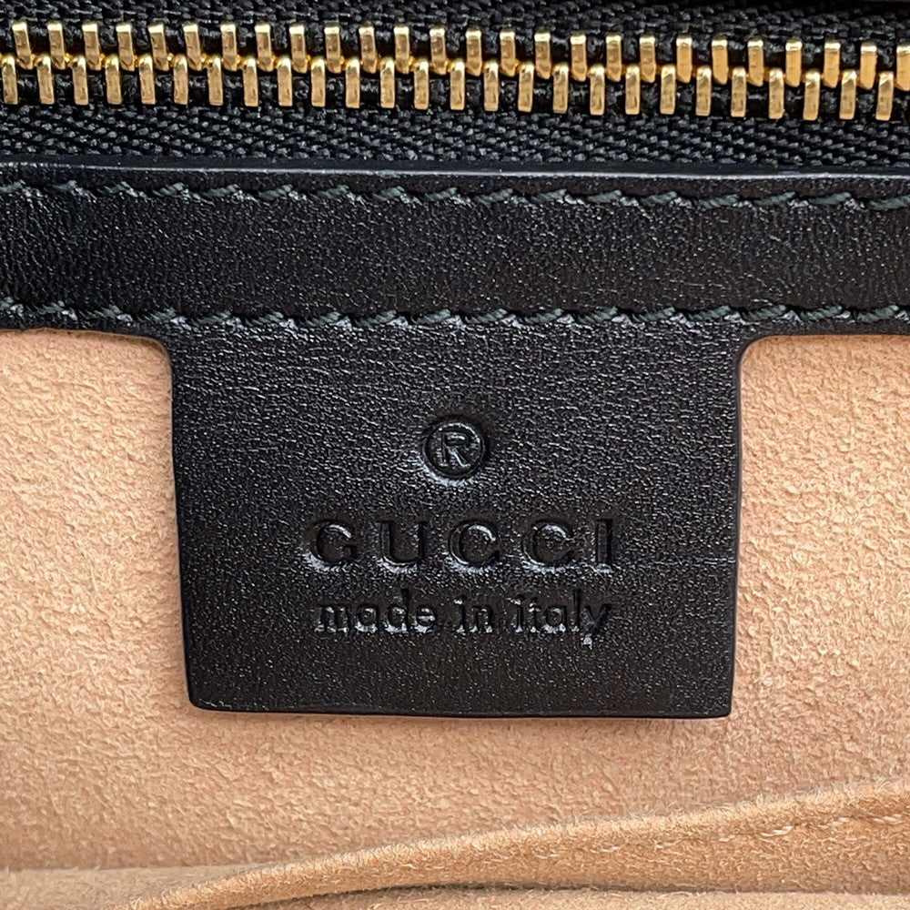 GUCCI Nim Fair Top Handle Bag Black453766 Leather Bamboo