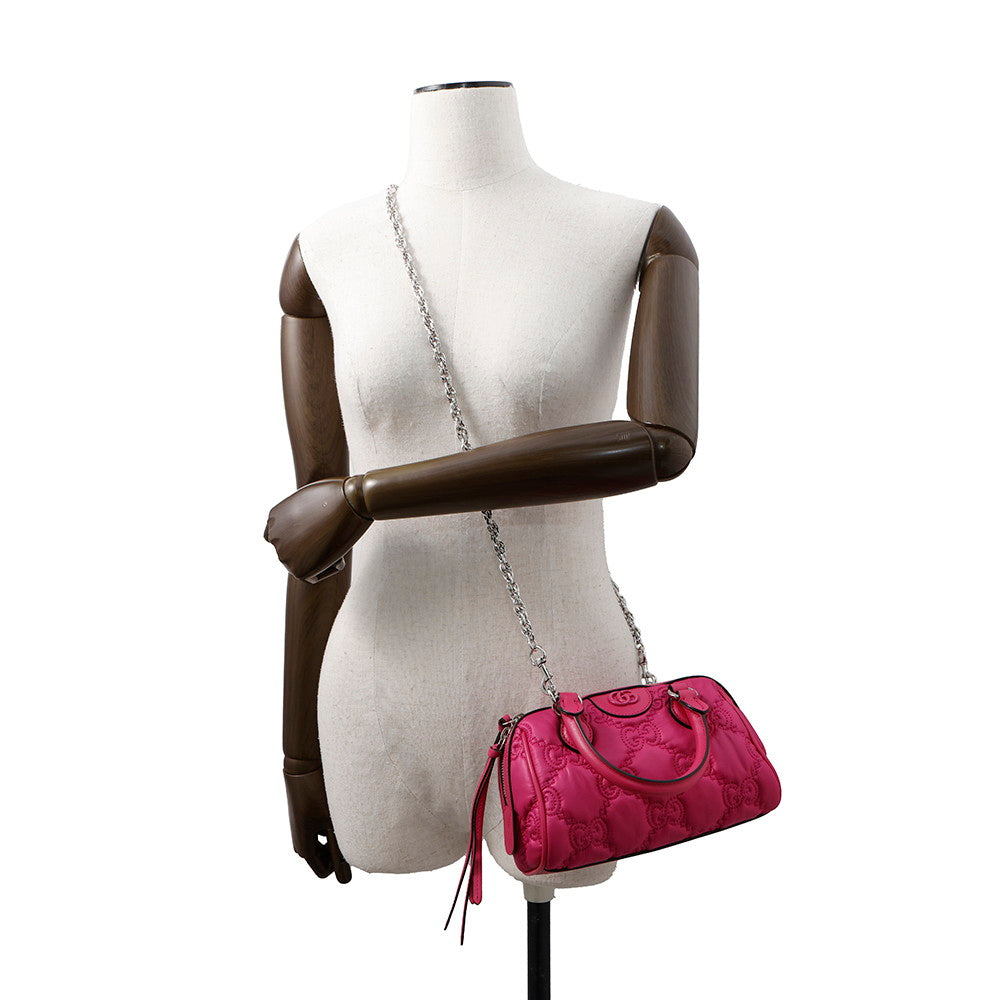 GUCCI GGMatelasse 2WAYHandbag Pink702251 Nylon Leather