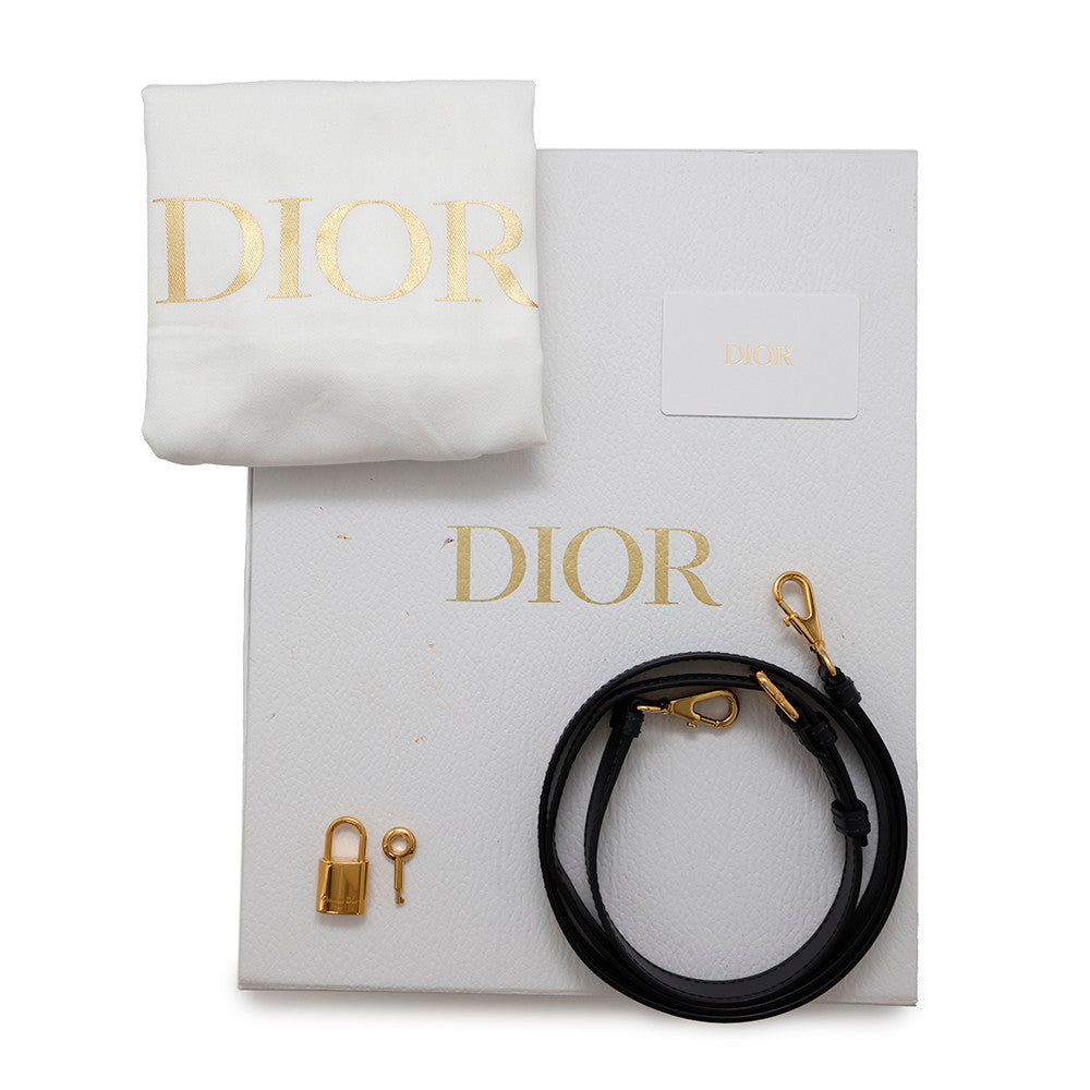 Dior Oblique Dior Groove 20 NavyM1364UTZQ Jacquard Calf Leather Size Small