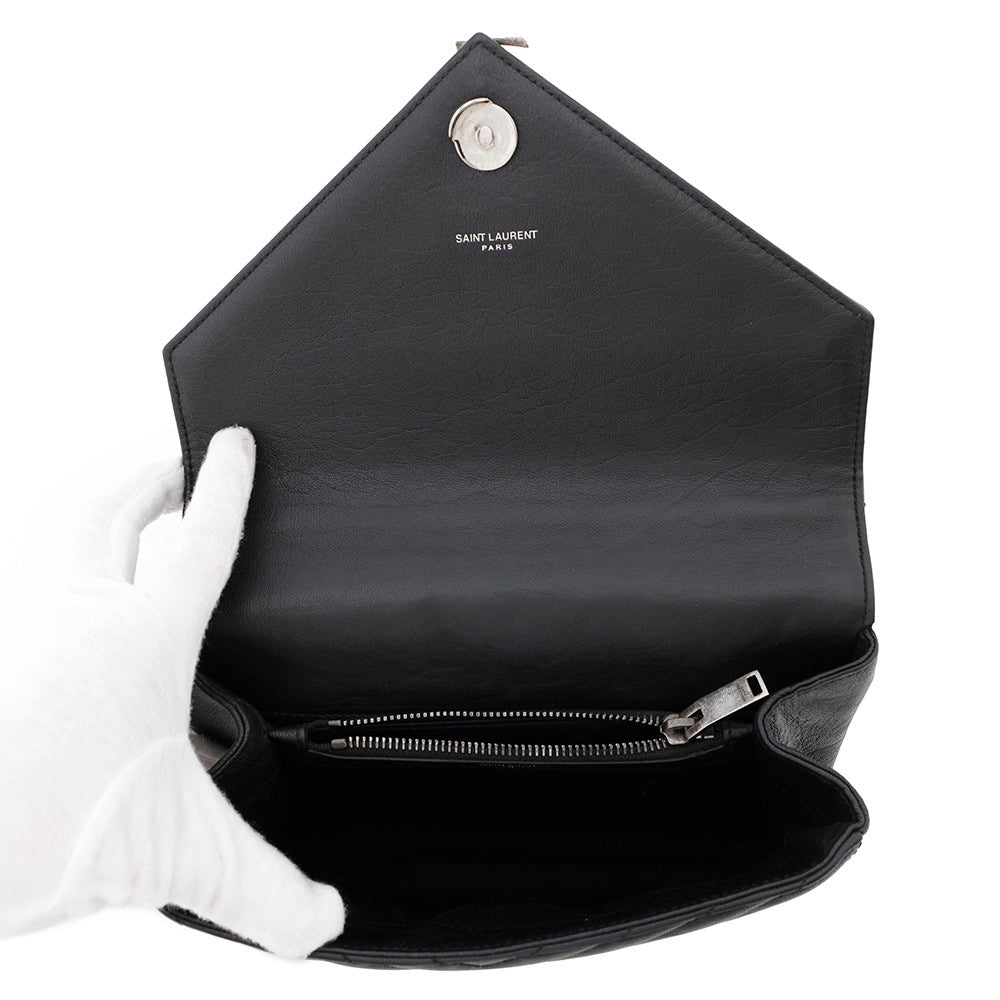 SAINT LAURENT PARIS College 2WAY Handbag Black428056 Leather