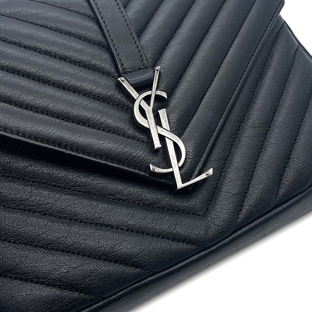 SAINT LAURENT PARIS College 2WAY Handbag Black428056 Leather