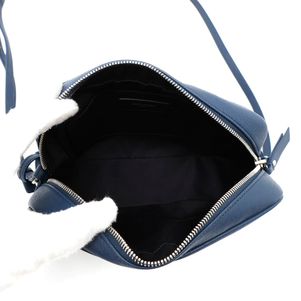 SAINT LAURENT PARIS Roux camera bag Blue520533 Leather