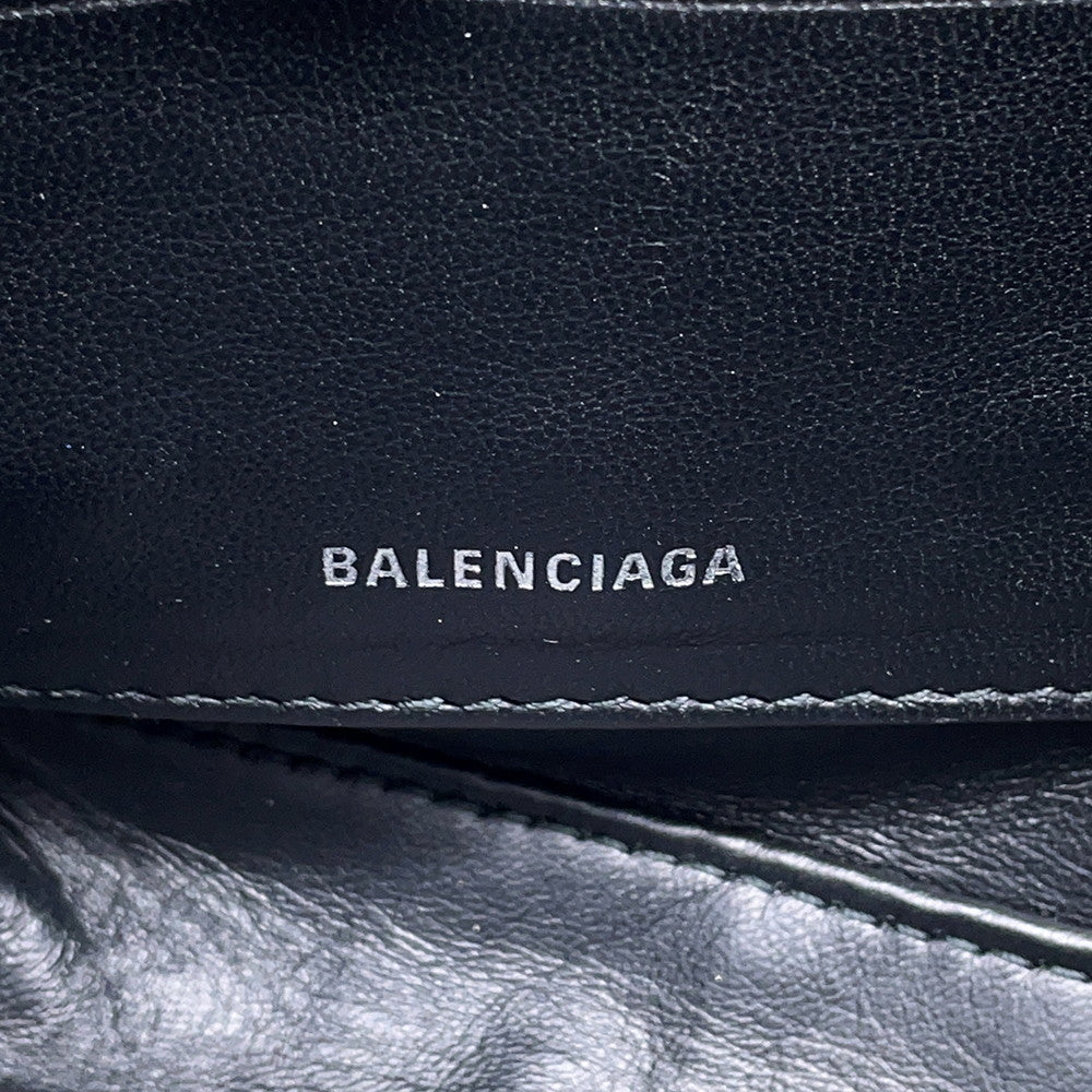 BALENCIAGA Triangle Clutch Bag Blue476976 Leather