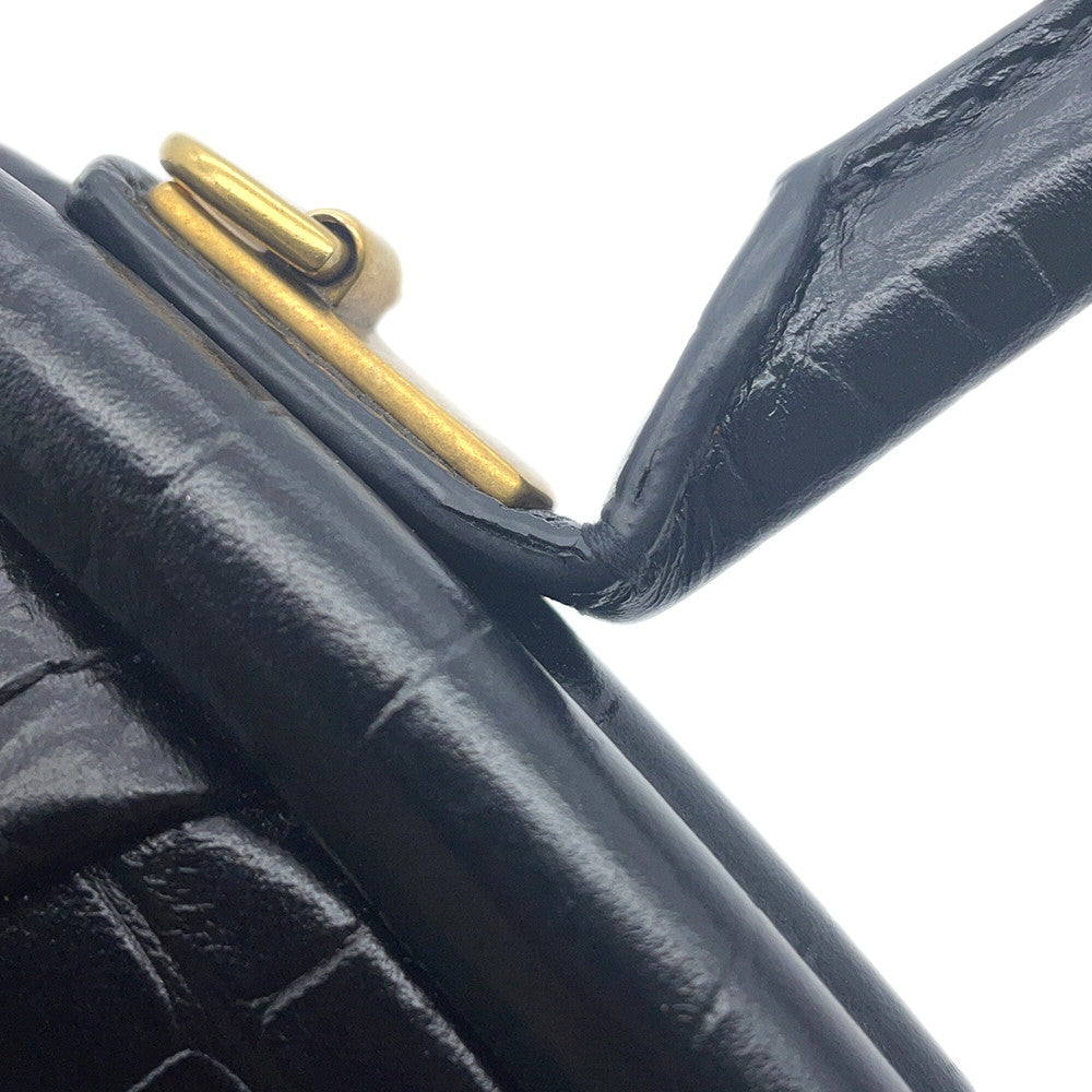 BALENCIAGA Frame bag Black673116 Embossed Leather