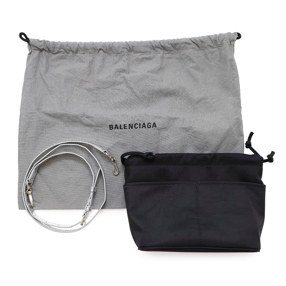 BALENCIAGA Neo Basket 2WAY Handbag Silver630708 Patent Leather