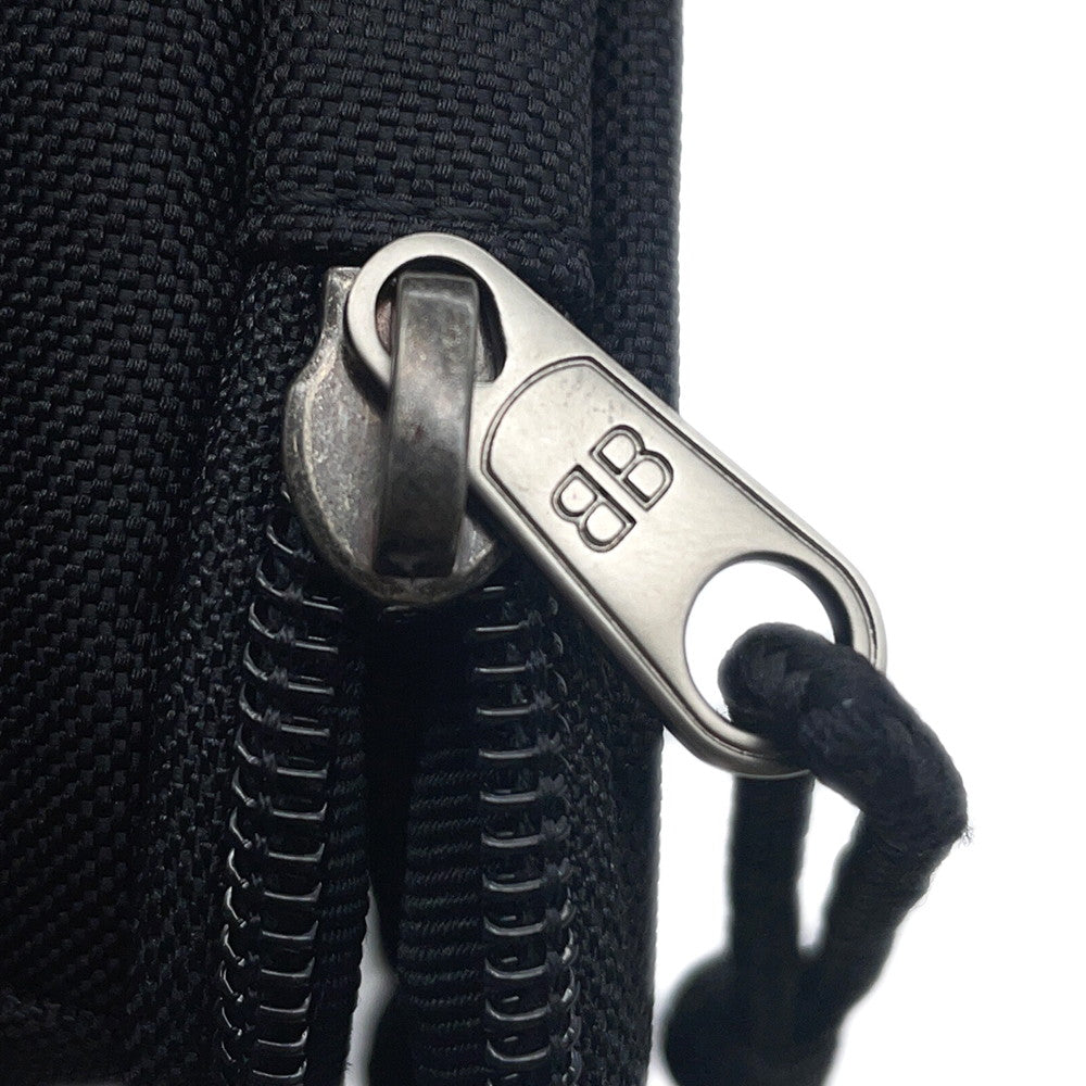 BALENCIAGA WFPCollaboration Explorer Shoulder Bag Black593329 Nylon Canvas