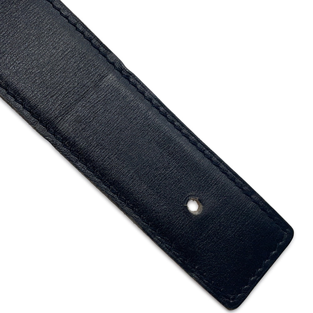 HERMES HBelt Size 75 Black/Gold Box Calf Leather Togo Leather