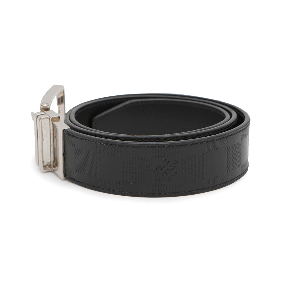 LOUIS VUITTON Belt・Boston Size 90 NoirM9674 Damier Infini Leather
