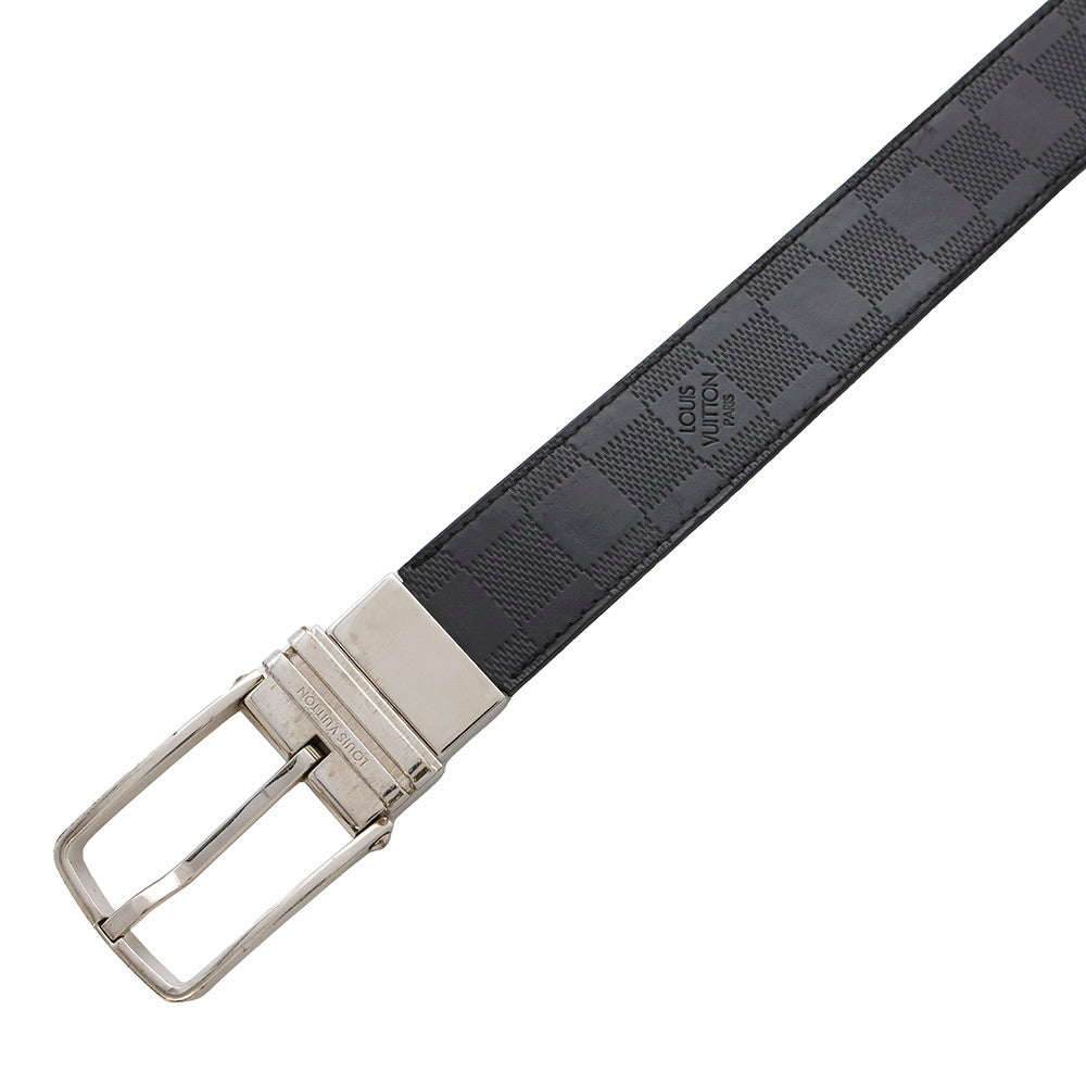 LOUIS VUITTON Belt・Boston Size 90 NoirM9674 Damier Infini Leather