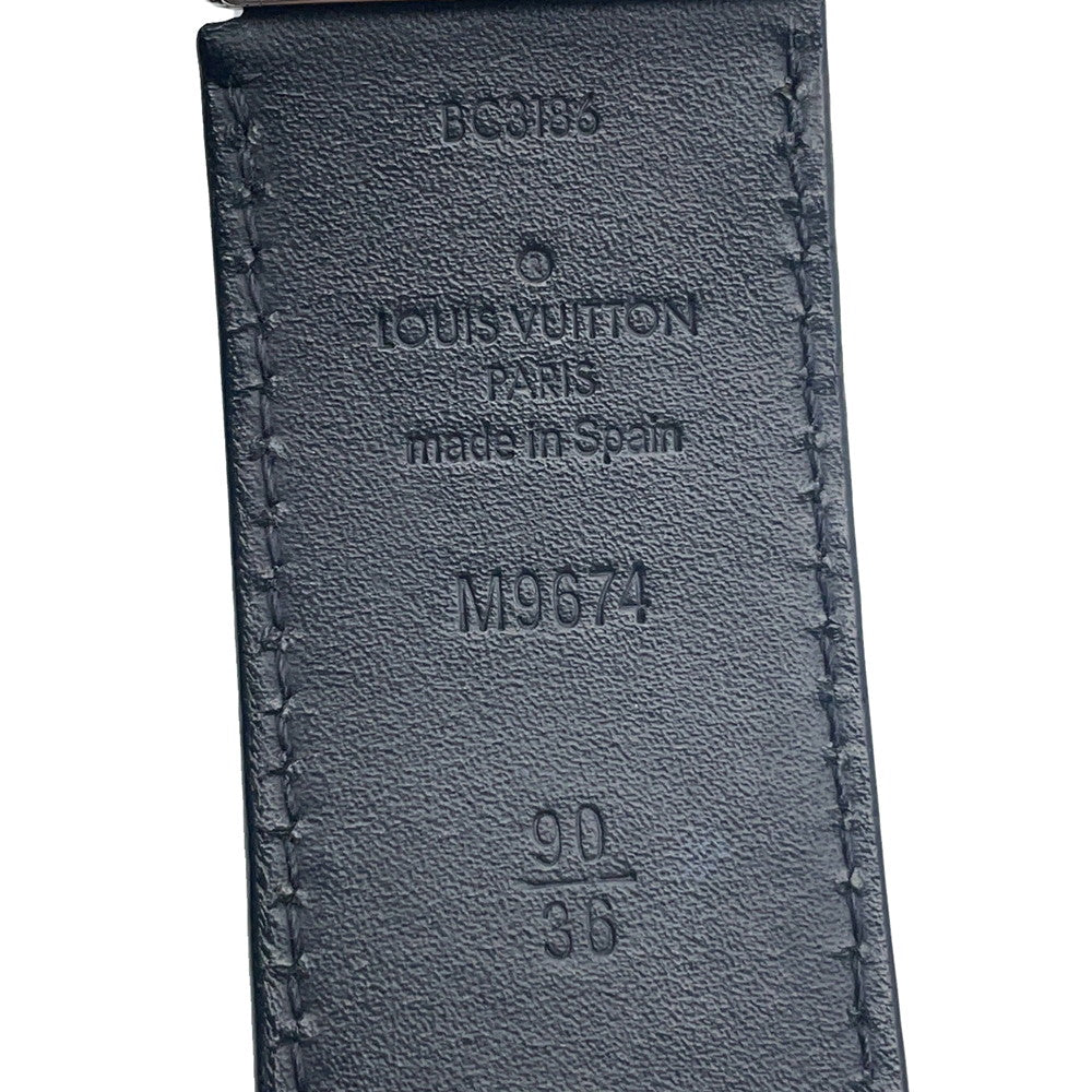 LOUIS VUITTON Belt・Boston Size 90 NoirM9674 Damier Infini Leather
