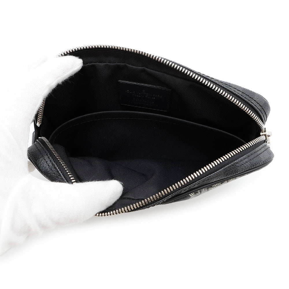 LOUIS VUITTON Pochette Volga Christopher Nemeth NoirN61228 Damier Graphite