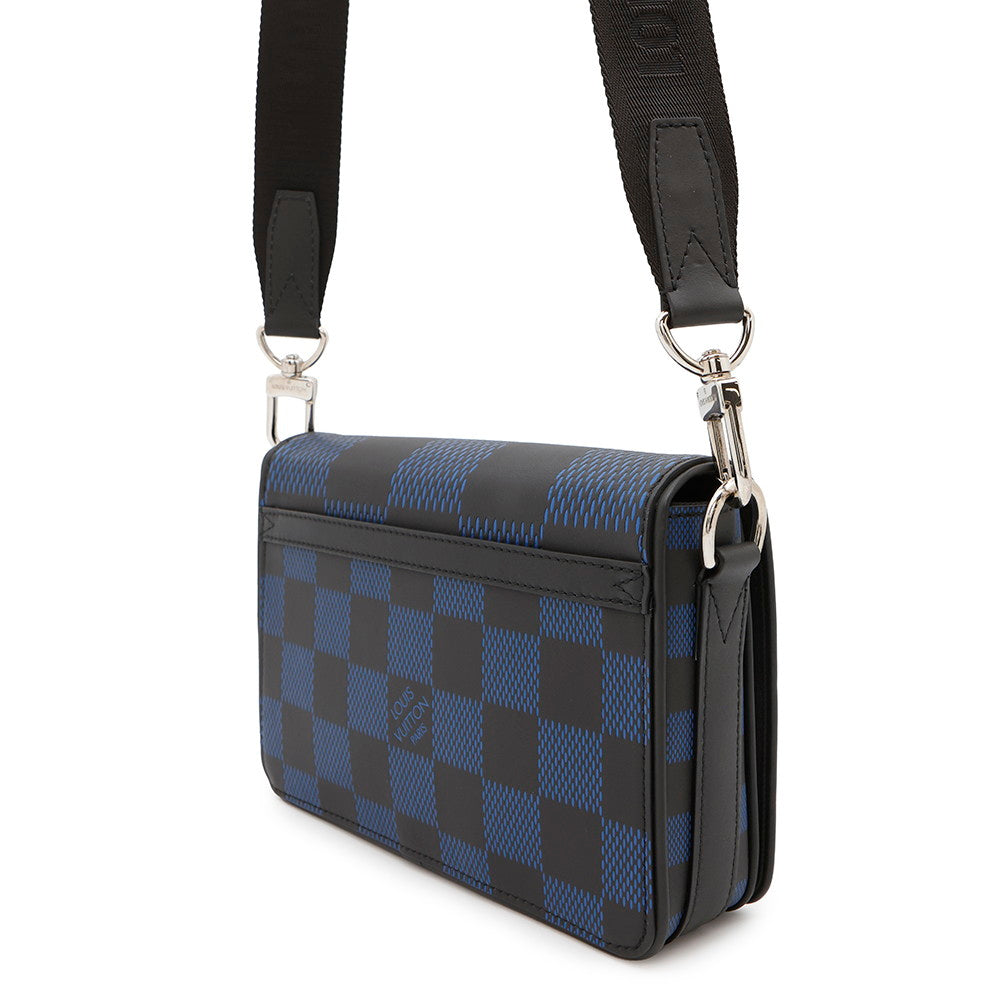 LOUIS VUITTON studio messenger Noir/BlueN50037 Damier Infini3D