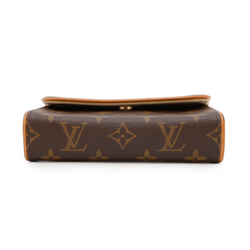 LOUIS VUITTON Pochette Florentine BrownM51855 Monogram Size XS