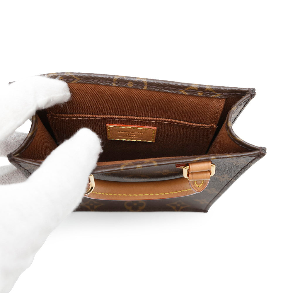 LOUIS VUITTON Petit Sac Plat BrownM69442 Monogram
