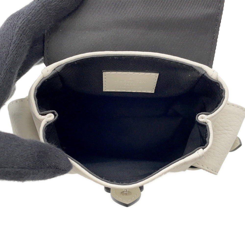 LOUIS VUITTON Christopher WhiteM58493 Taurillon Leather Size XS