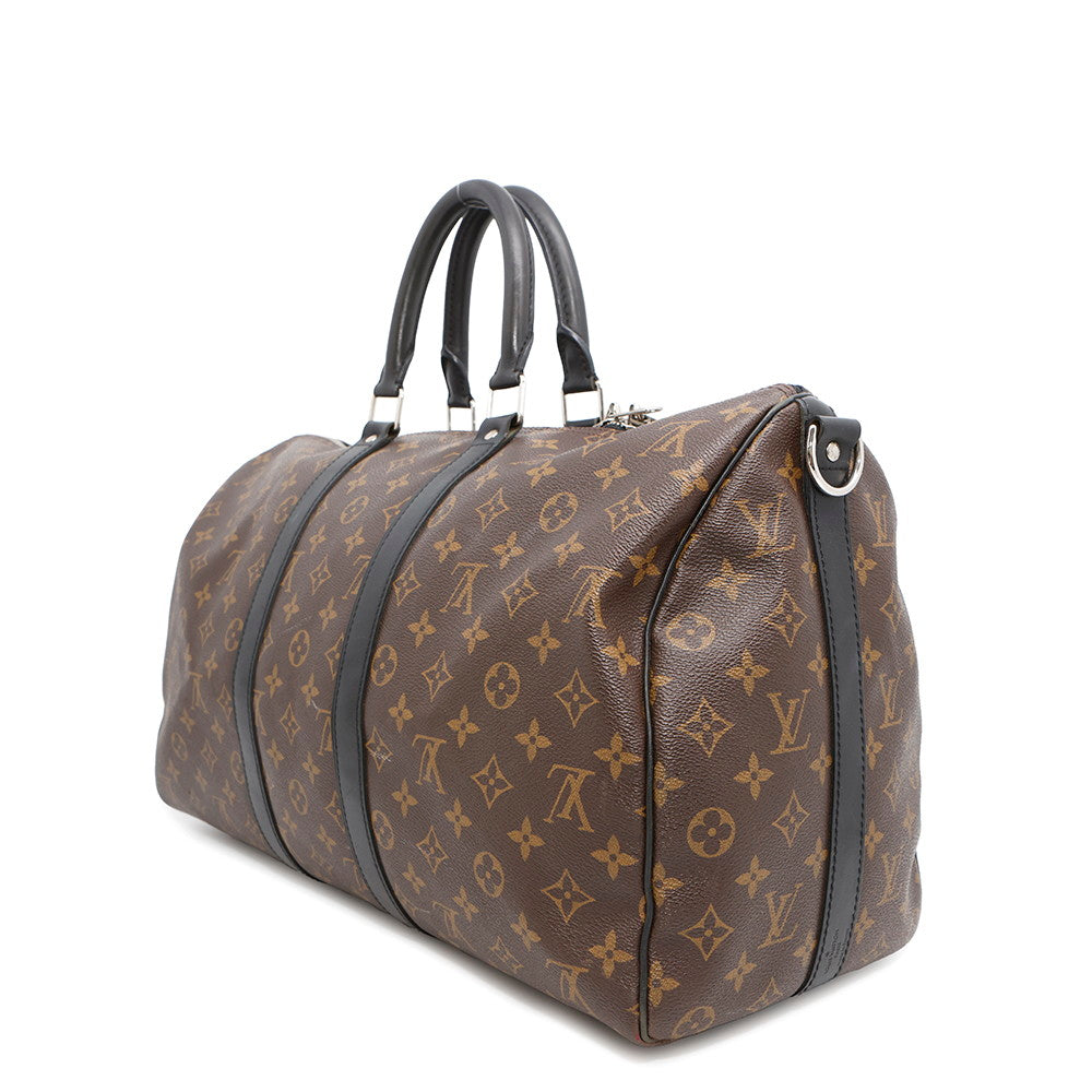 LOUIS VUITTON Keepall Bandouliere BrownM56711 Monogram Macassar Canvas Size 45