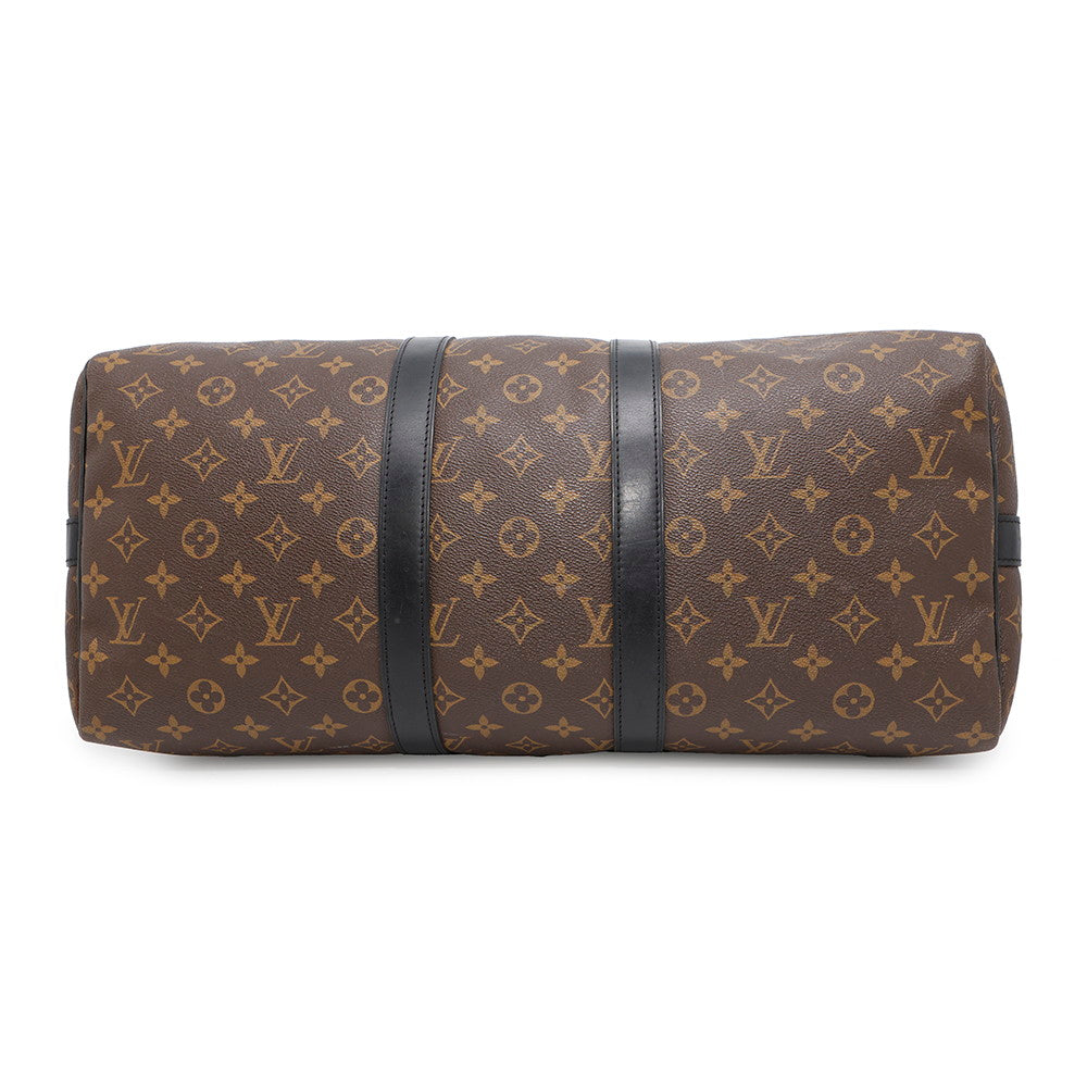 LOUIS VUITTON Keepall Bandouliere BrownM56711 Monogram Macassar Canvas Size 45