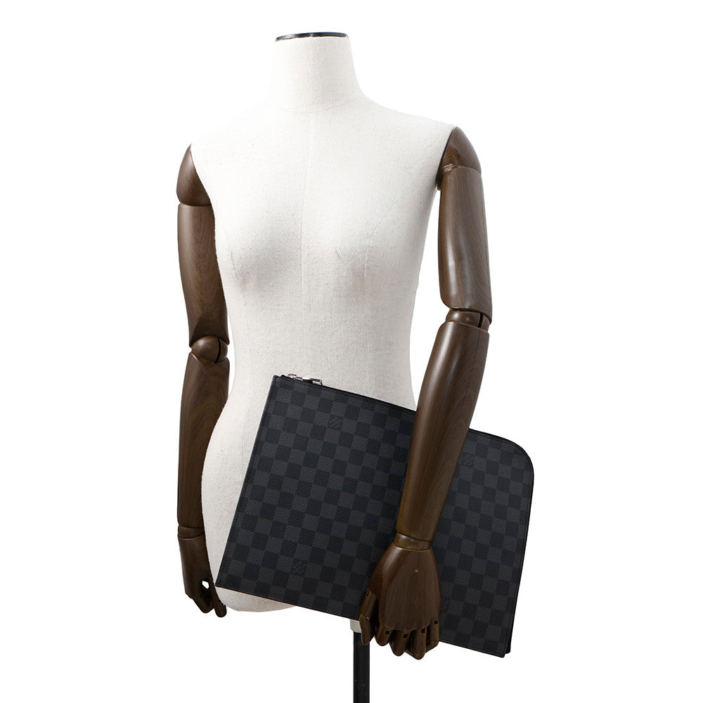 LOUIS VUITTON Pochette Jour NoirN64437 Damier Graphite Size GM