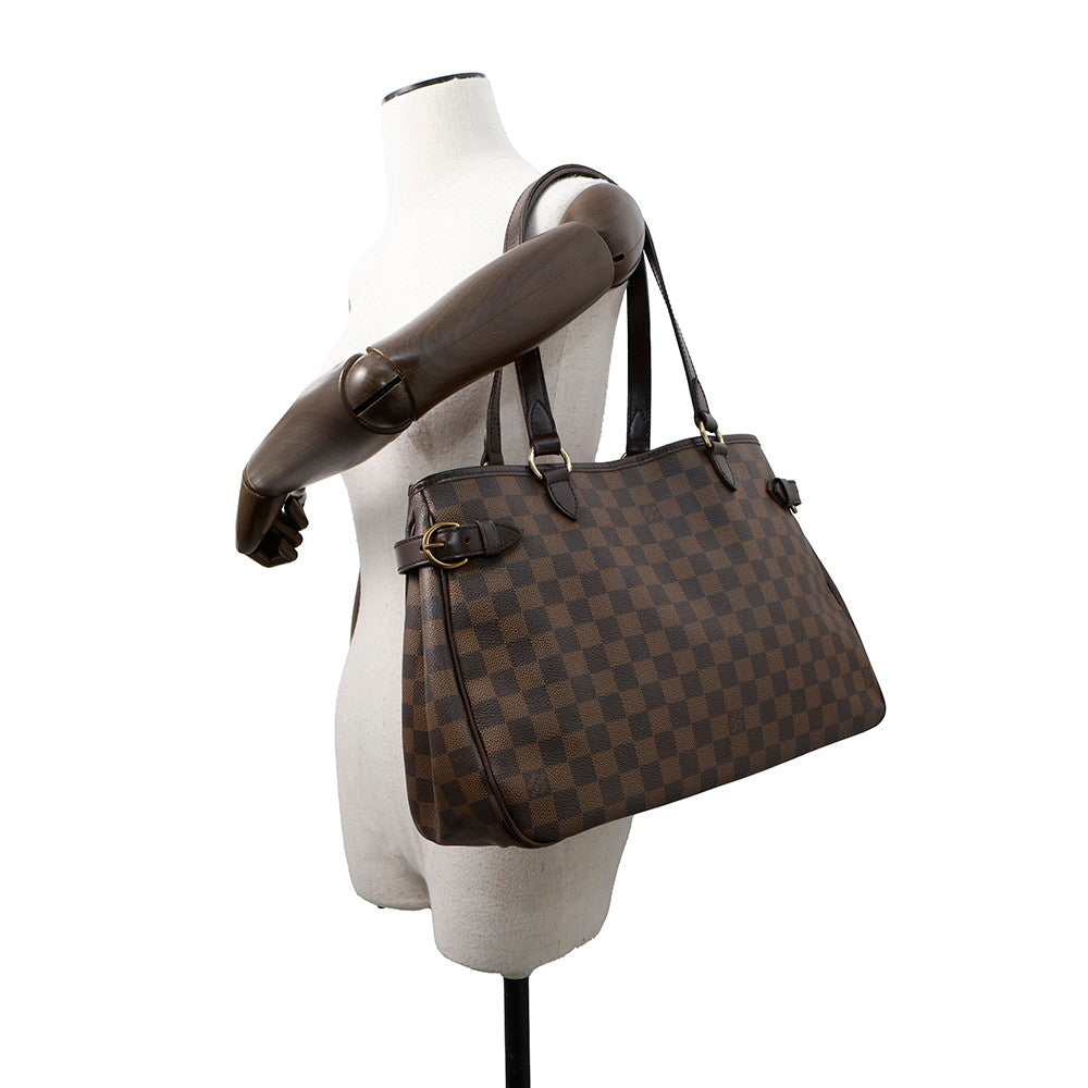 LOUIS VUITTON Batignolles Horizontal RedN48179 Damier Ebene Canvas
