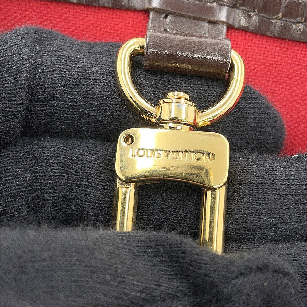 LOUIS VUITTON Batignolles Horizontal RedN48179 Damier Ebene Canvas