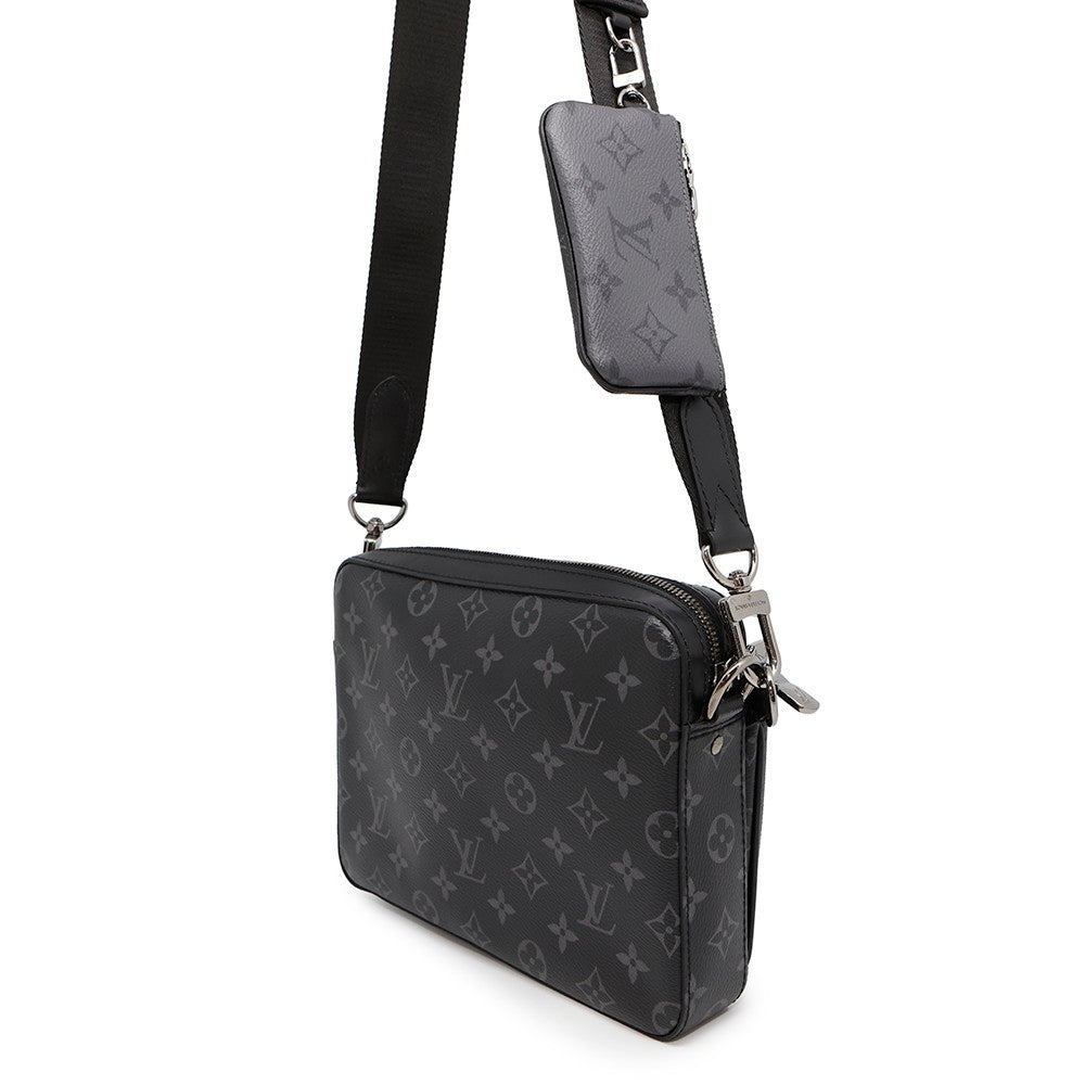 LOUIS VUITTON Trio Messenger NoirM69443 Monogram Eclipse Monogram Eclipse Reverse