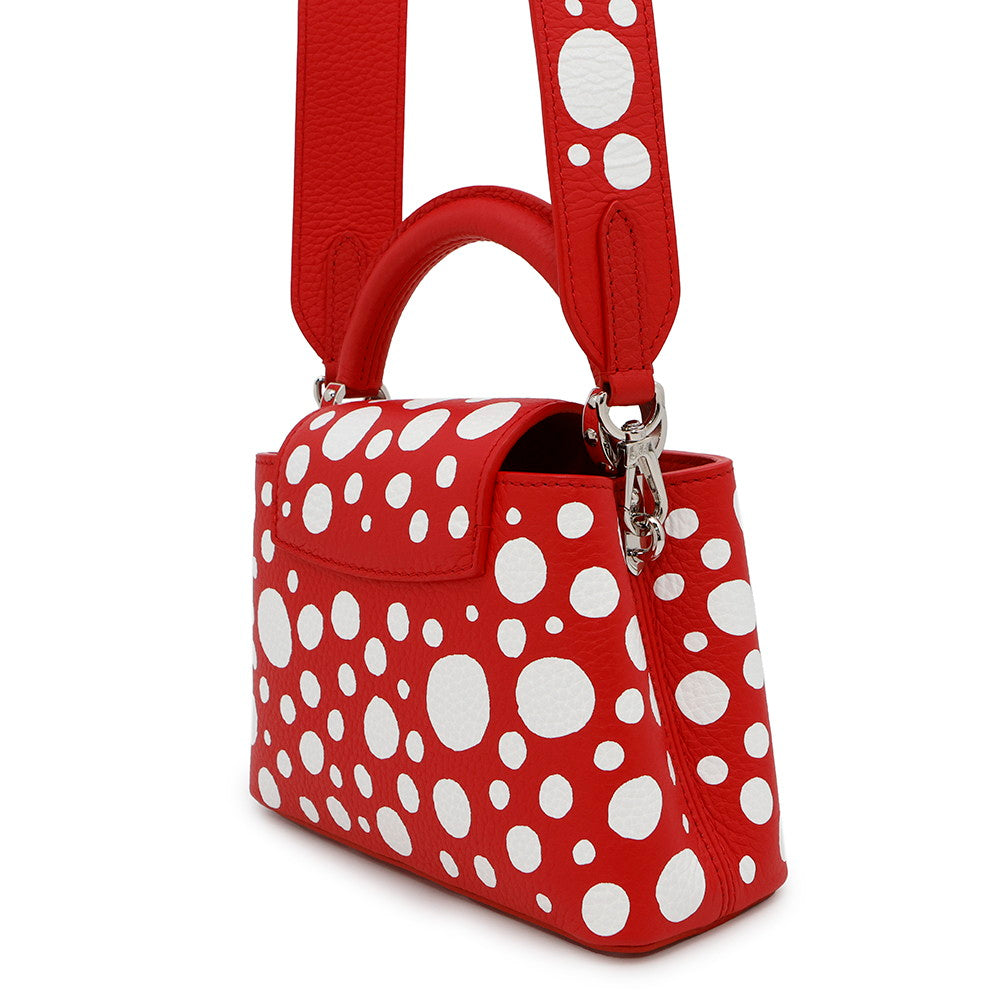 LOUIS VUITTON LV × YK Capucines RedM21692 Calf Leather Infinity Dot Size MINI