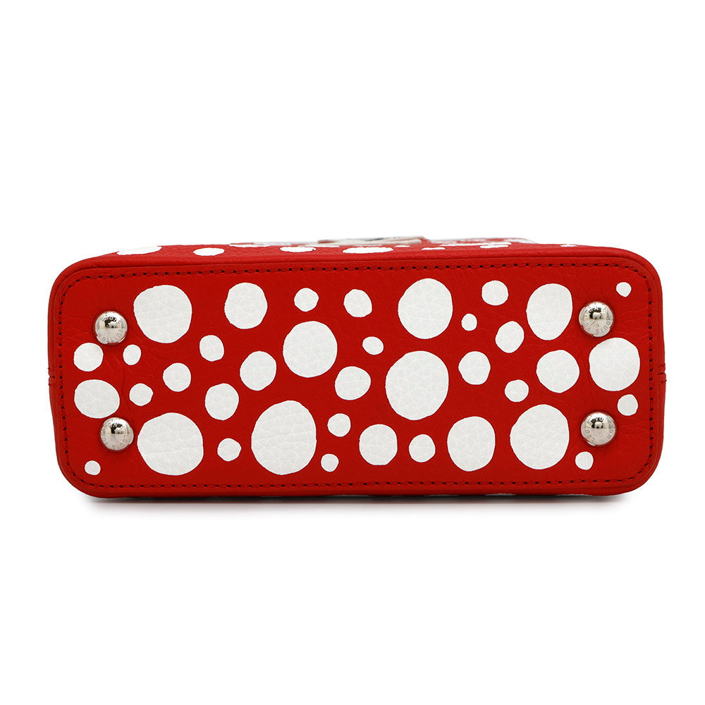 LOUIS VUITTON LV × YK Capucines RedM21692 Calf Leather Infinity Dot Size MINI