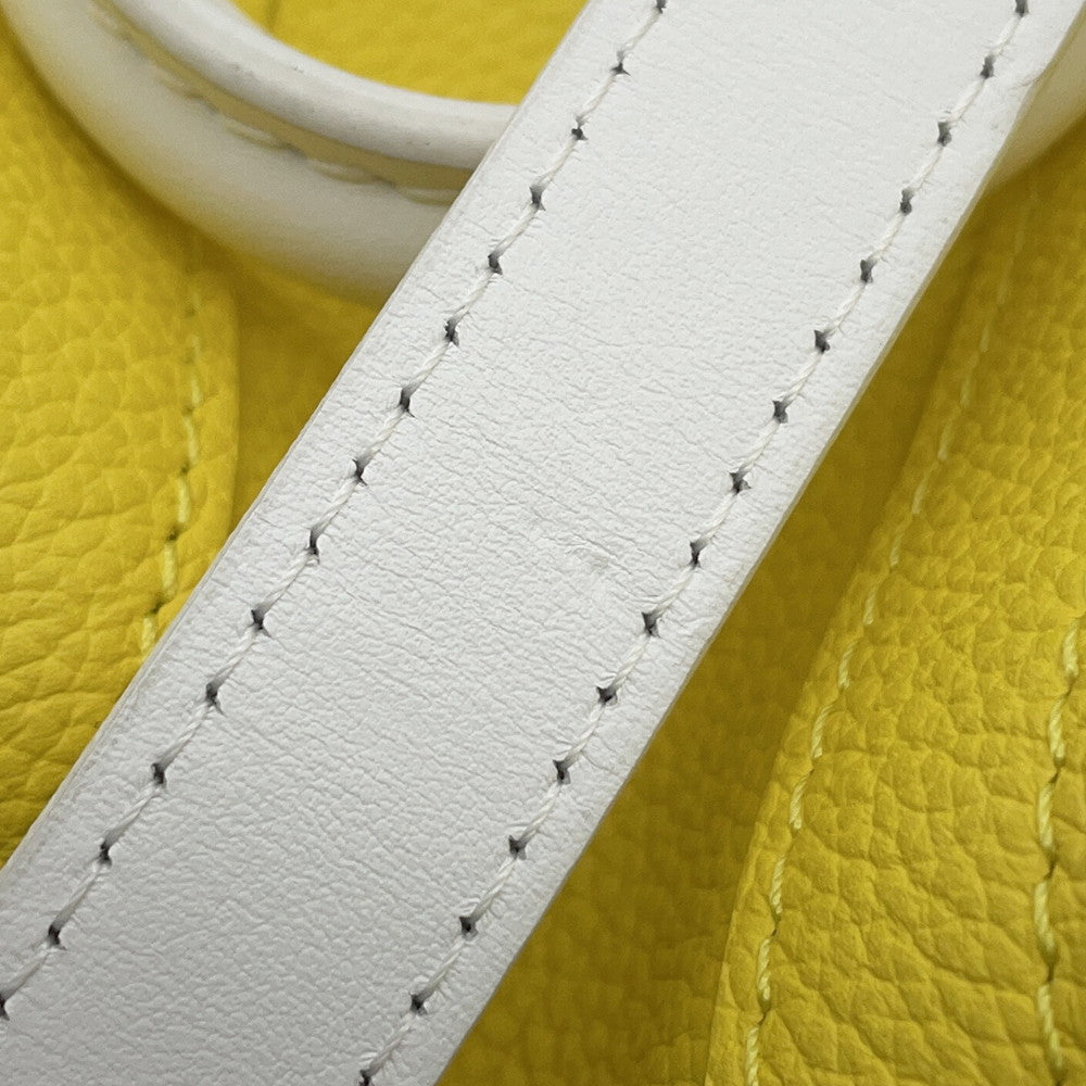 LOUIS VUITTON Keepall Yellow/WhiteM80842 Taurillon Leather Size XS