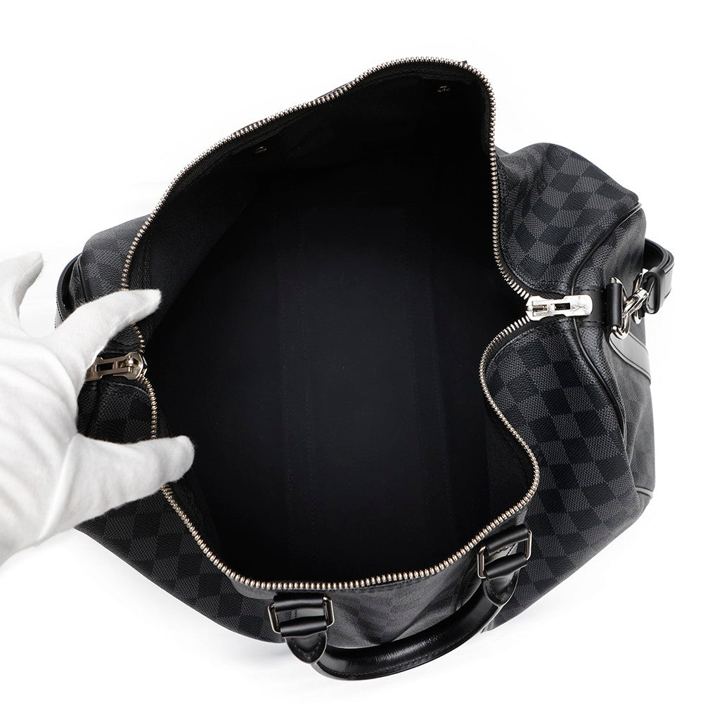 LOUIS VUITTON Keepall Bandouliere NoirN41418 Damier Graphite Size 45