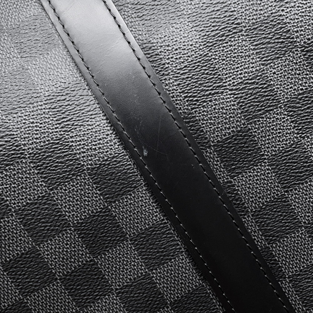 LOUIS VUITTON Keepall Bandouliere NoirN41418 Damier Graphite Size 45