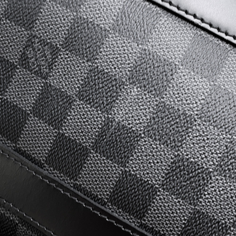 LOUIS VUITTON Keepall Bandouliere NoirN41418 Damier Graphite Size 45