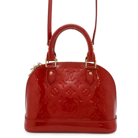 LOUIS VUITTON Alma Pomme D'amourM91606 Monogram Vernis Leather Size BB