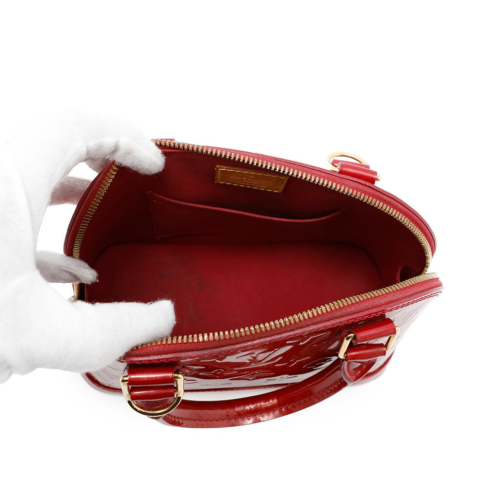 LOUIS VUITTON Alma Pomme D'amourM91606 Monogram Vernis Leather Size BB