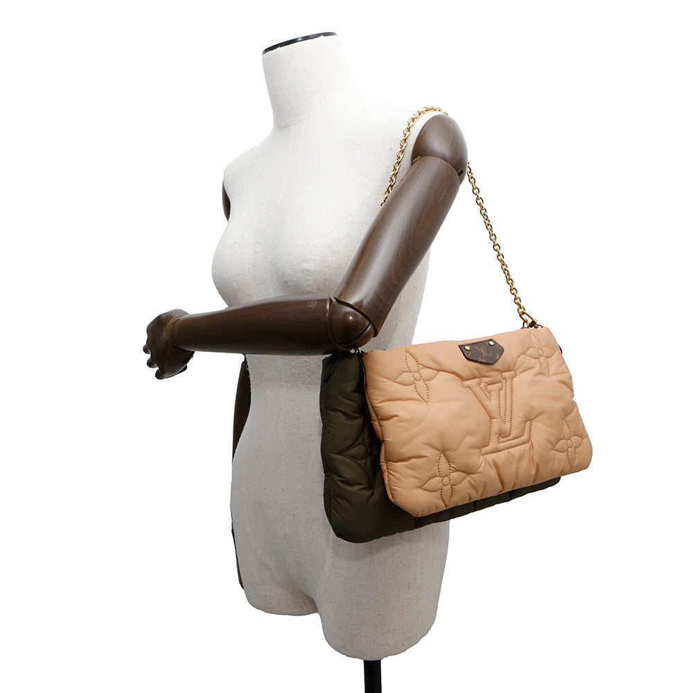 LOUIS VUITTON Maxi MultiPochetteAccessories Khaki/BeigeM58977 Monogram Recycled Nylon