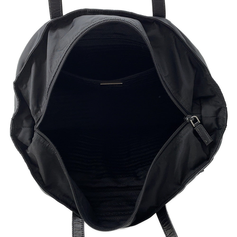 PRADA Handbag Black Nylon Leather