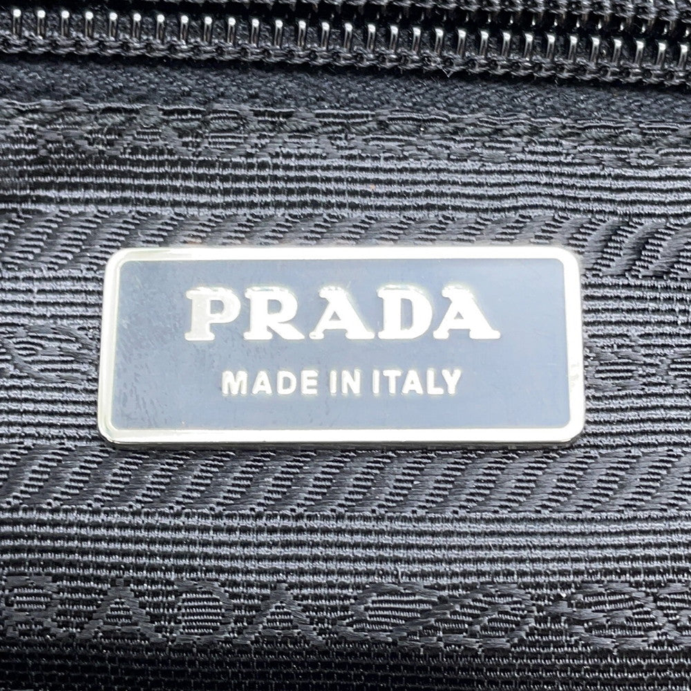 PRADA Handbag Black Nylon Leather