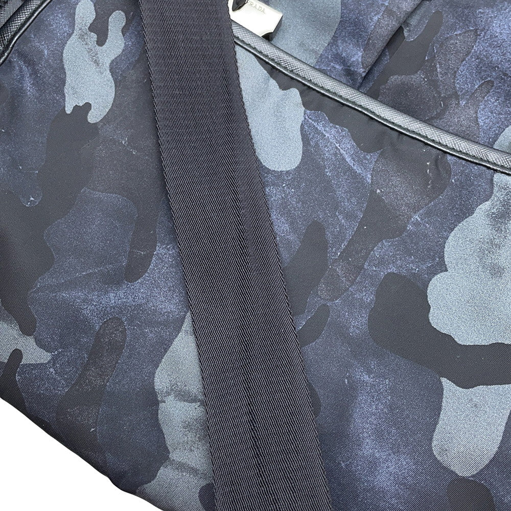 PRADA Messenger bag Navy/BlackVA0768 Nylon Leather