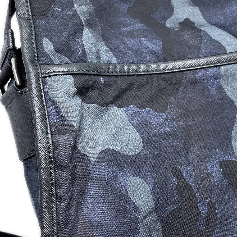 PRADA Messenger bag Navy/BlackVA0768 Nylon Leather