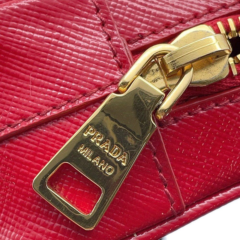 PRADA Camera Shoulder Bag Red Patent Leather