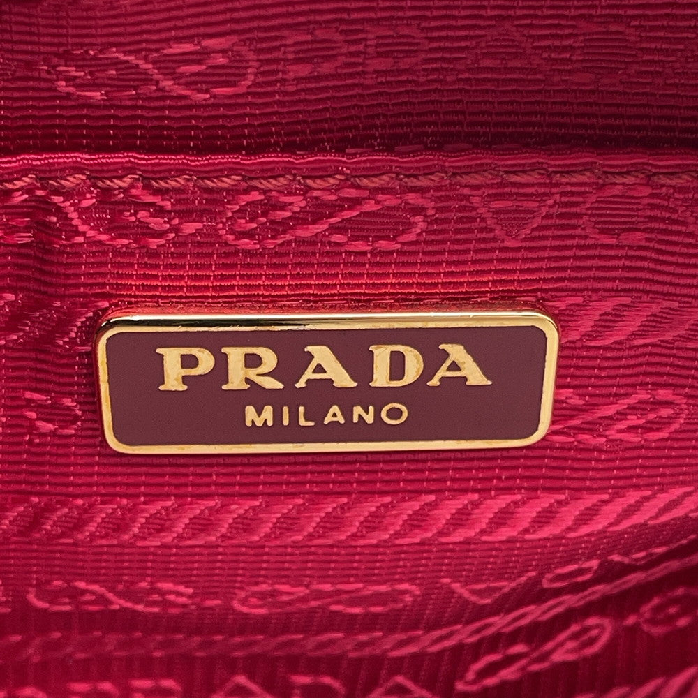 PRADA Camera Shoulder Bag Red Patent Leather